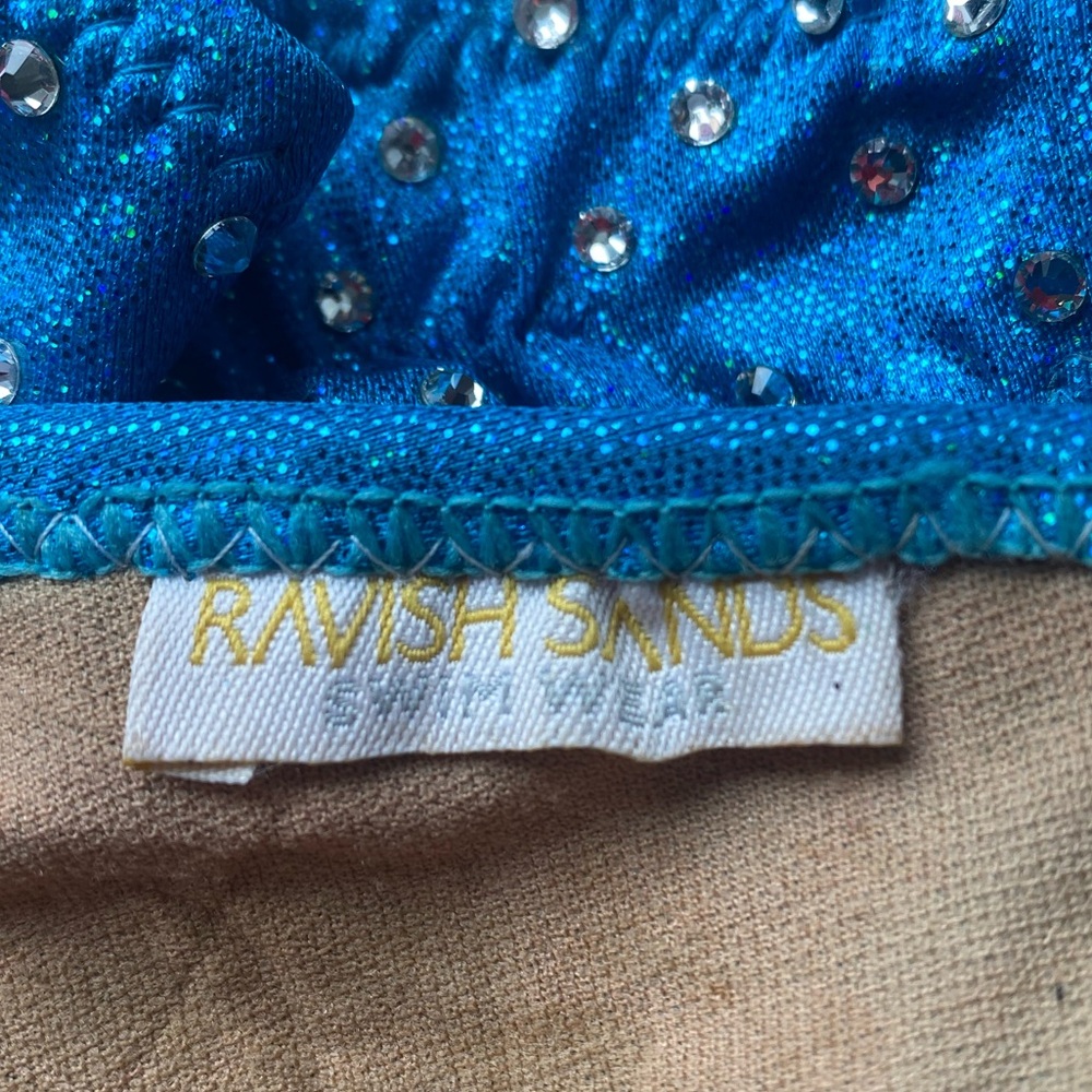 Blue Rhinestone Bikini Set - Picture 3 of 6